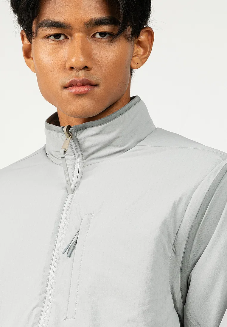 Куртка, двусторонняя шерпа, Calvin Klein Sport, серый — фото 3