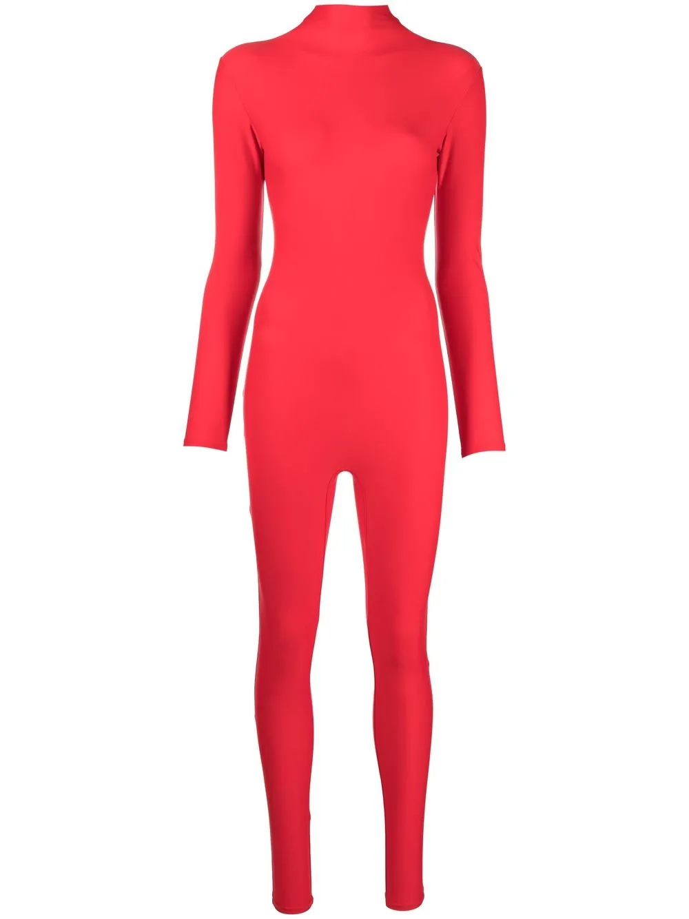 

Комбинезон с высоким воротником и длинными рукавами Atu Body Couture, красный