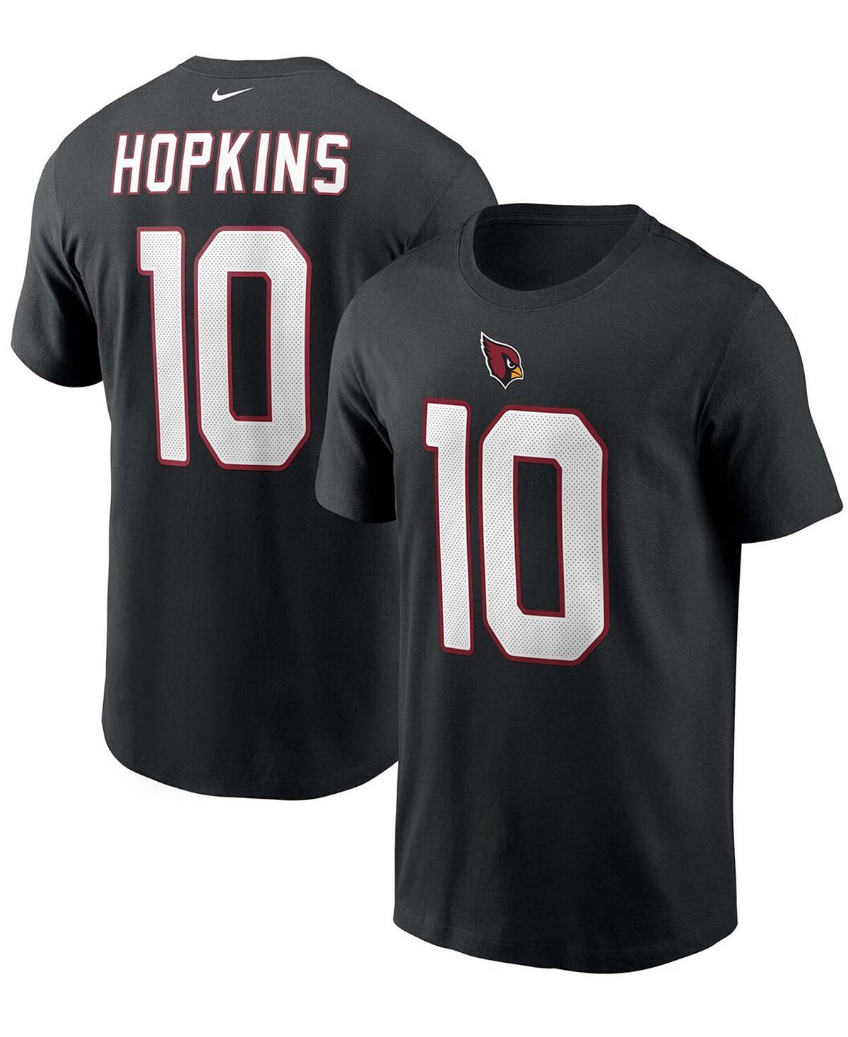

Мужская черная футболка с именем и номером DeAndre Hopkins Arizona Cardinals Nike, Черный, Мужская черная футболка с именем и номером DeAndre Hopkins Arizona Cardinals Nike
