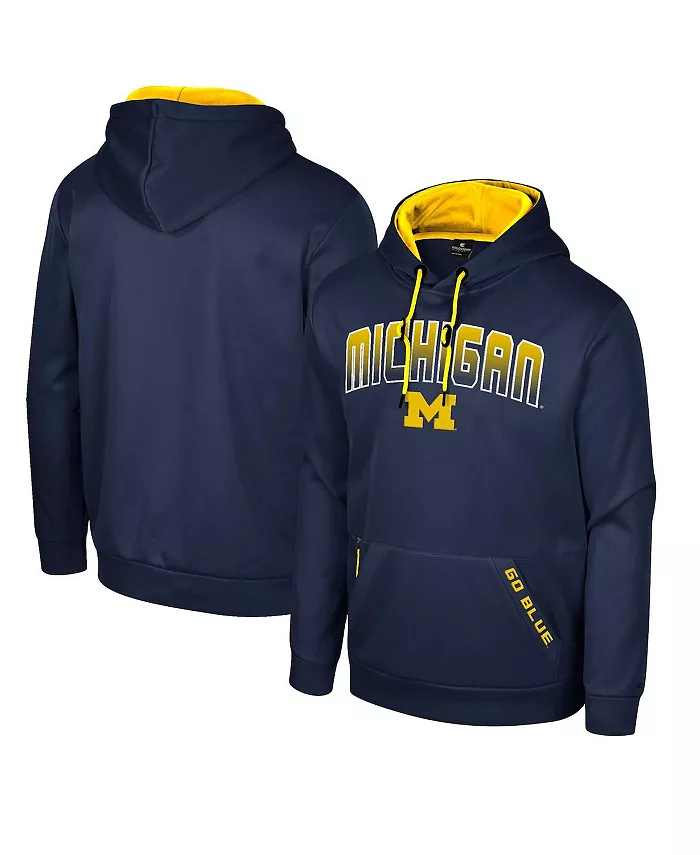 

Мужская синяя толстовка с капюшоном Michigan Wolverines Reese Colosseum