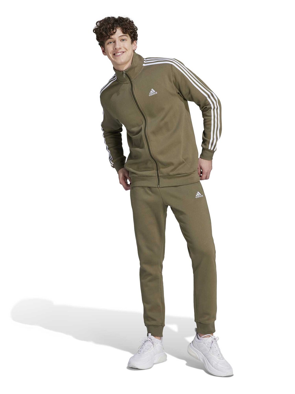 

Спортивный костюм Adidas Sportswear Basic 3-Stripes Fleece, зеленый