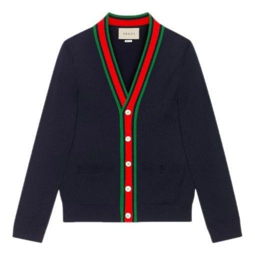 

Кардиган Gucci Knit Wool Cardigan 'Blue' 576806-XKAUL-4548, темно-синий