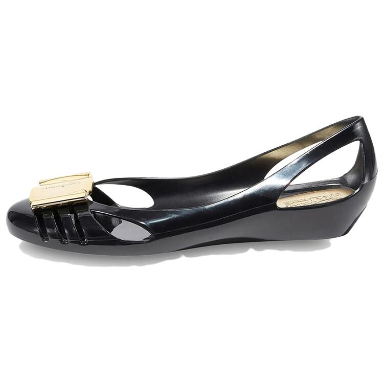 Женские повседневные туфли Jelly женские черные Ferragamo