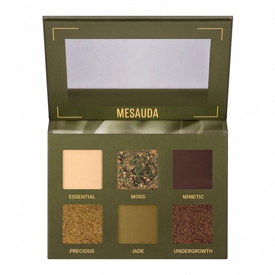 

Палитра теней для век bare harmony - palette hidden green #205 Mesauda, вес 6 гр.