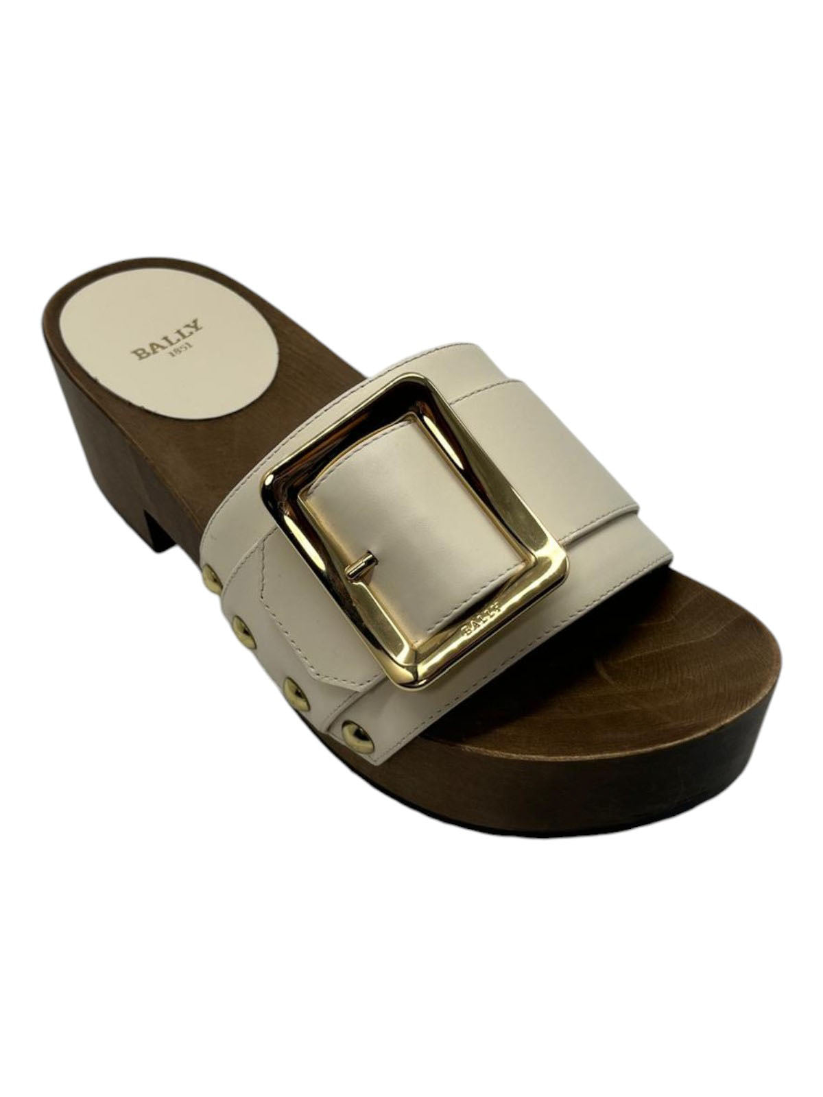 Bally Ellin 6238124 Женские сандалии из телячьей кожи с пряжками, белый
