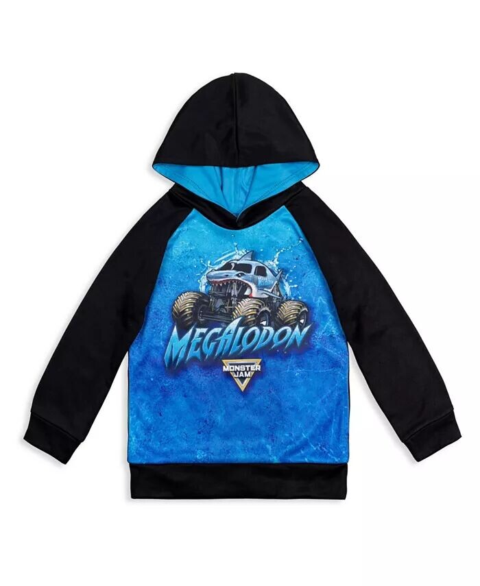

Флисовый пуловер с капюшоном для мальчиков Maximum Destruction El Toro Loco Grave Digger Monster Jam, синий