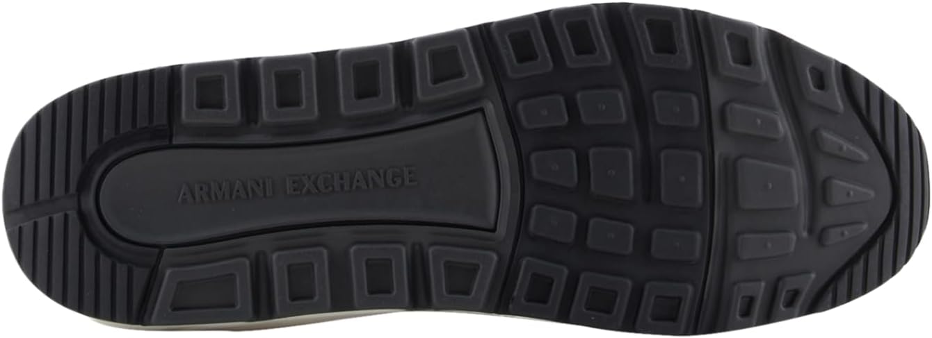 Мужские кроссовки Armani Exchange с полиуретановыми вставками, микро-логотипом и замшевой отделкой для скейтборда, черный — фото 3