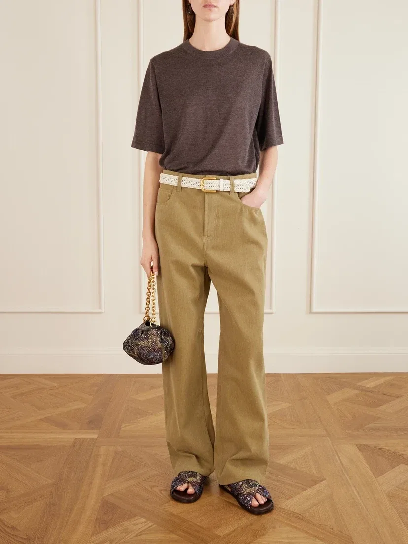 Босоножки Viola с блестками и полосатым плетением Missoni, коричневый — фото 4