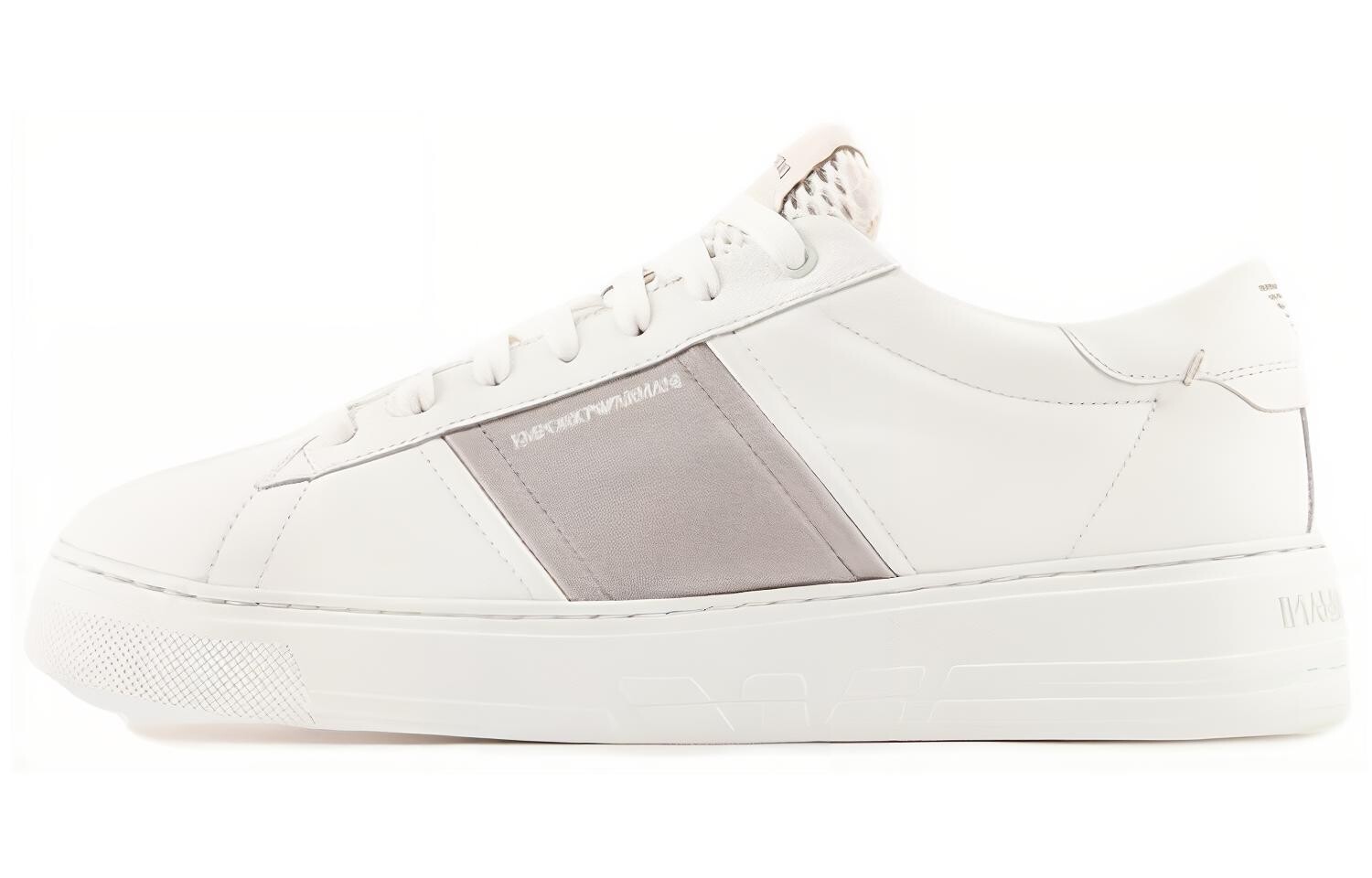 

Кроссовки EMPORIO ARMANI Skateboarding Shoes Men Low-top White/Gray, белый/серый