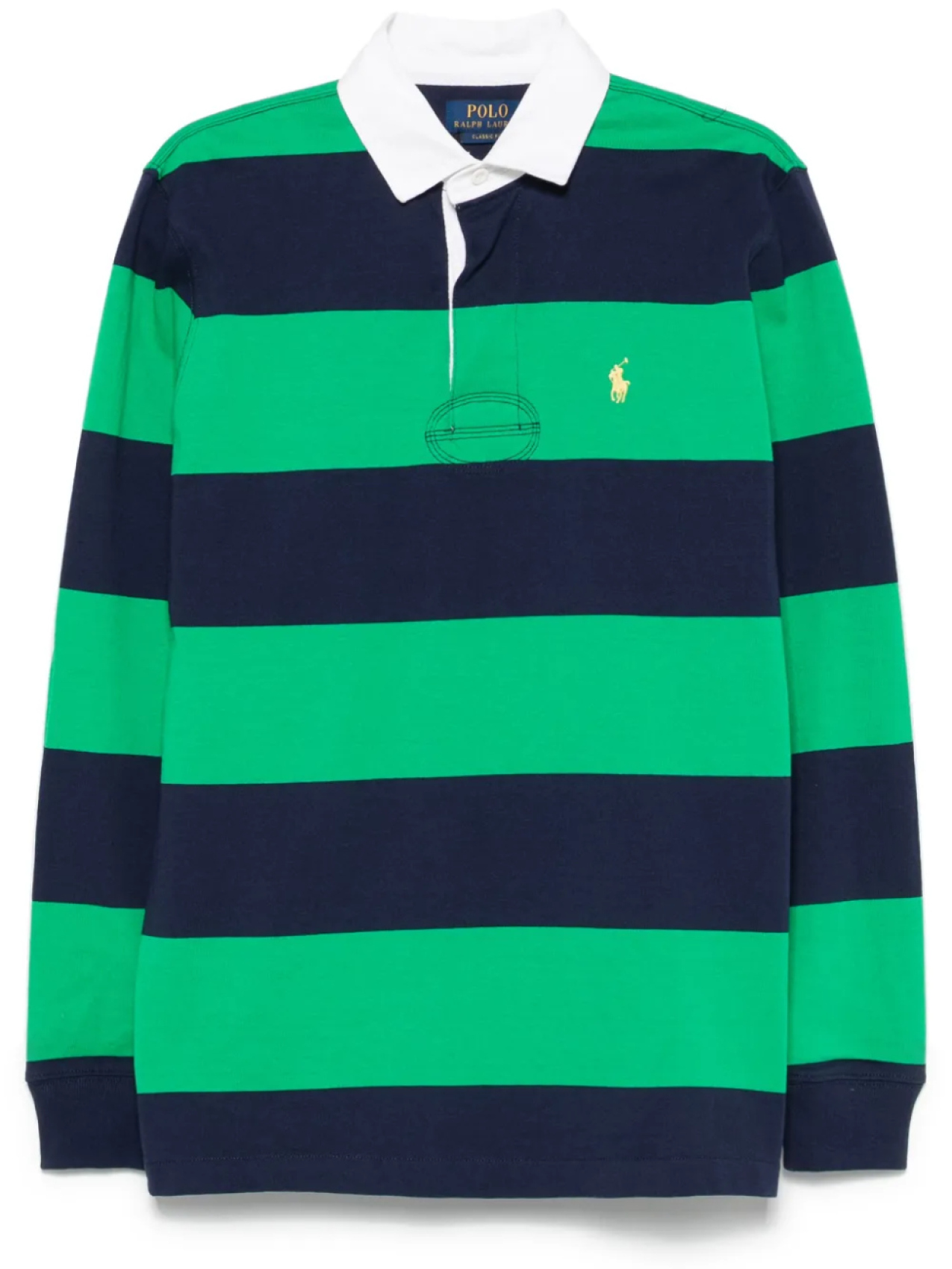 

Полосатая рубашка поло Polo Ralph Lauren, синий