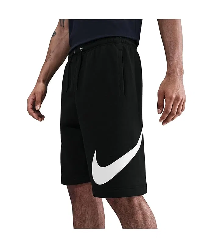Шорты Nike Club Fleece, Black/Black/White