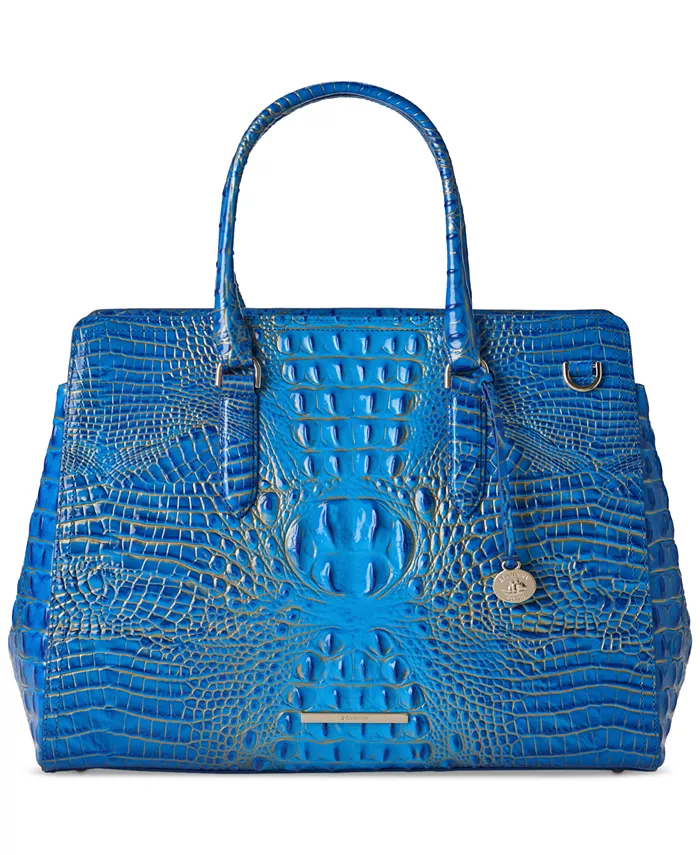 

Finley Carryall Melbourne Большая кожаная сумка Brahmin, синий