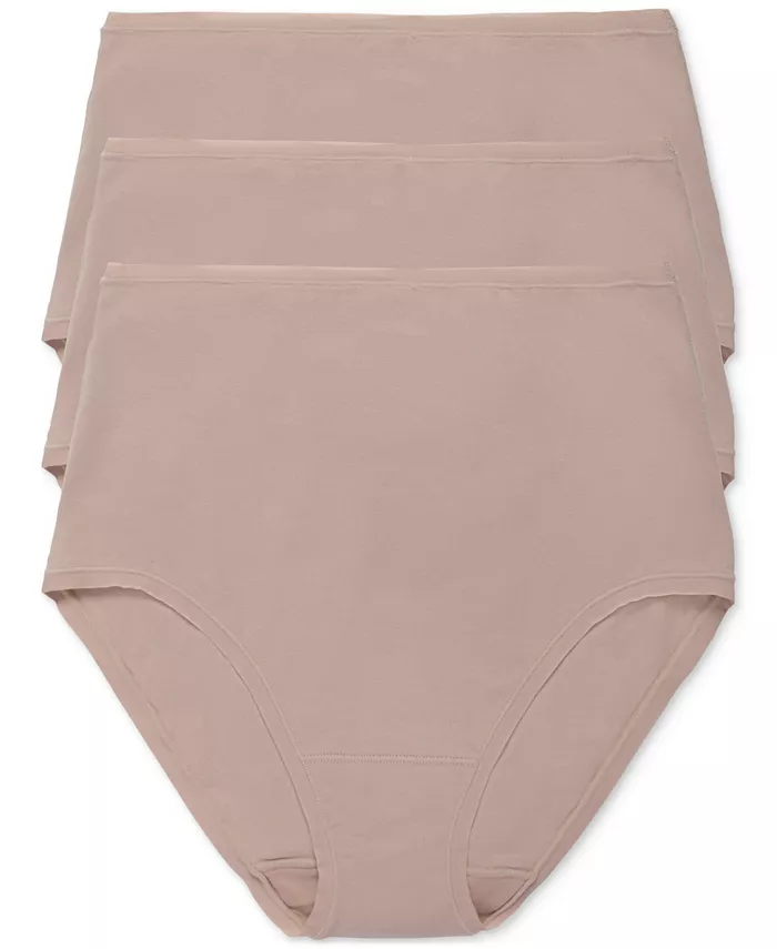 

Женские хлопковые трусы с высокой посадкой Bliss Bare, 3 шт. 778346MP Natori, коричневый