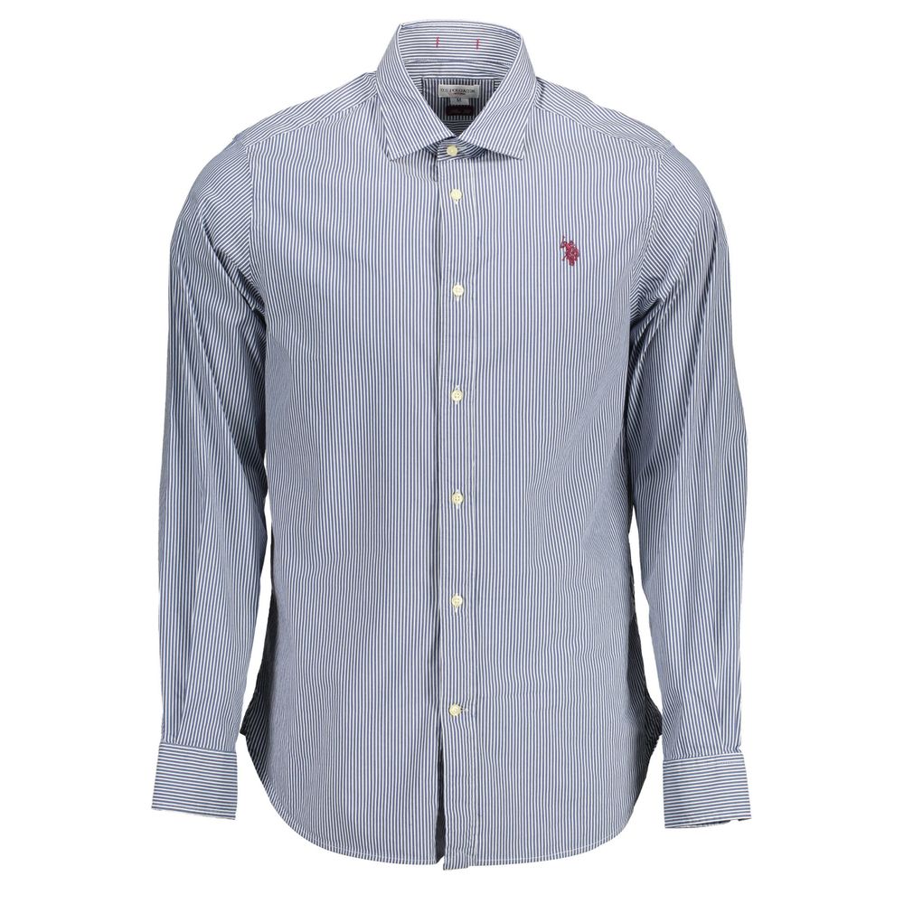 

Синяя хлопковая мужская рубашка U.S. Polo Assn.