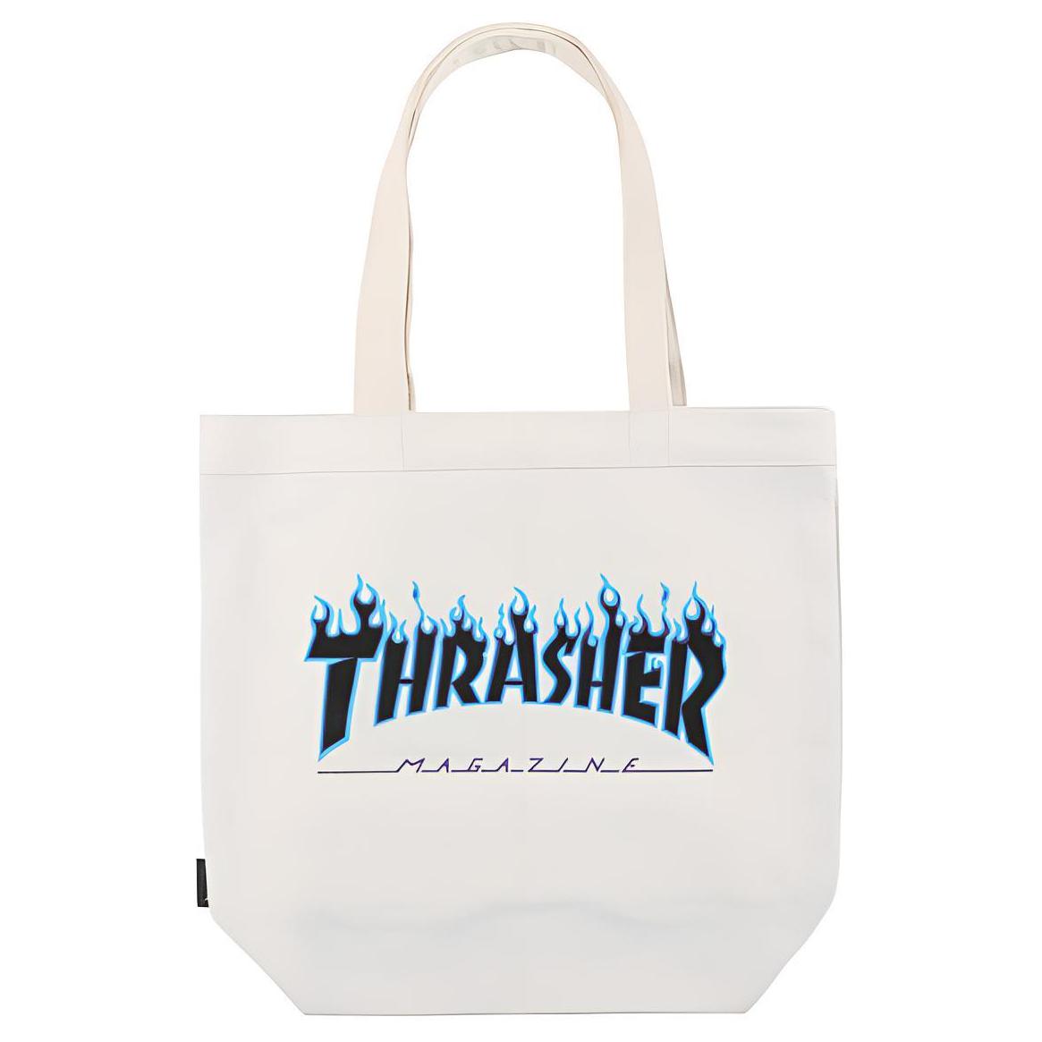 

Thrasher Хлопковая сумка-шоппер через плечо унисекс белая фиолетовая