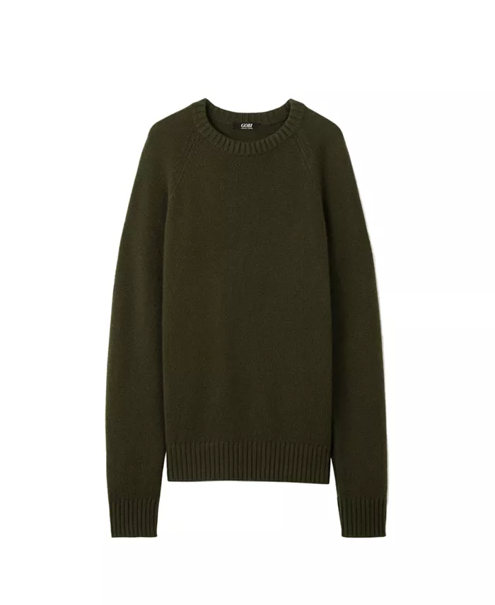 

Мужской кашемировый свитер реглан Gobi Cashmere, зеленый