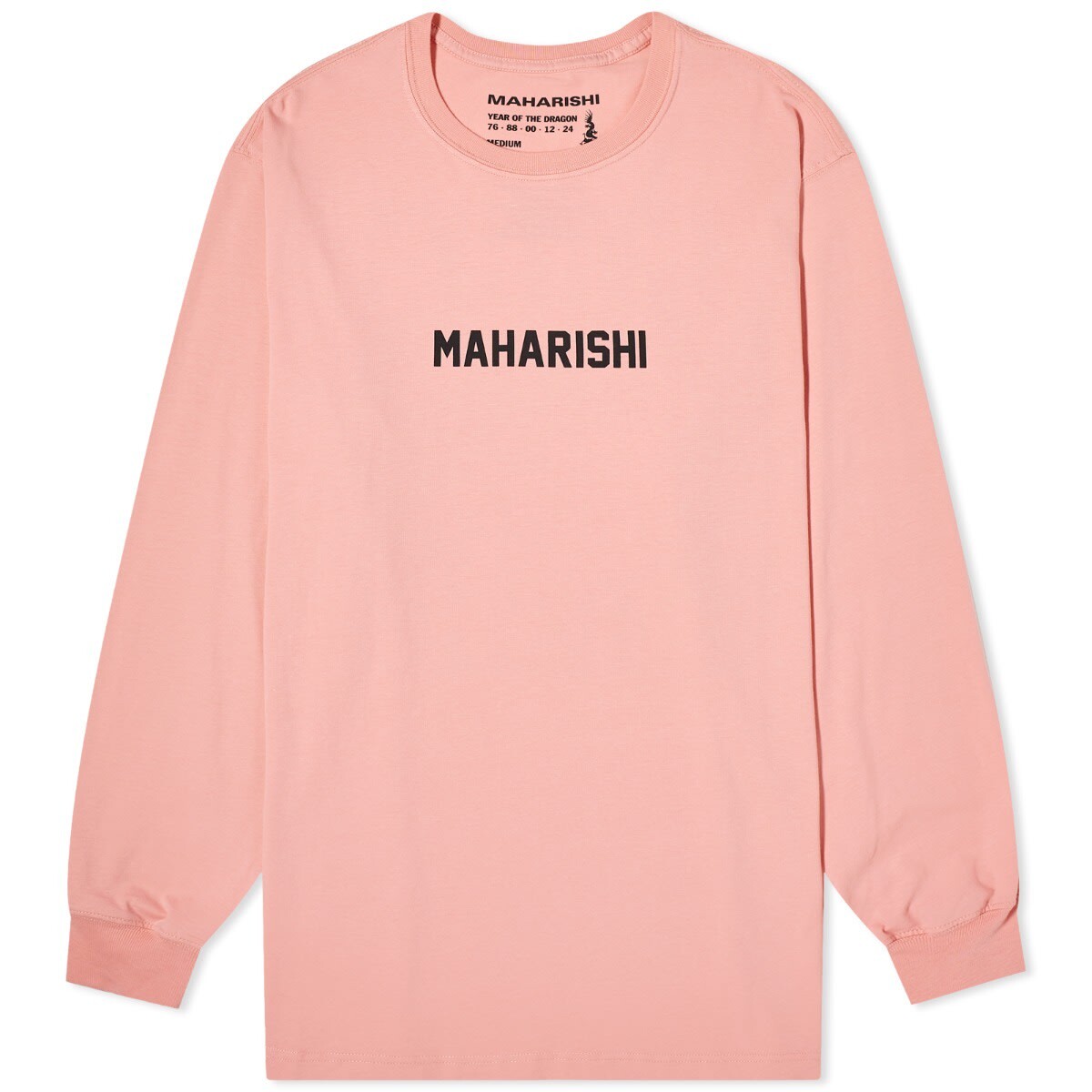 

Лонгслив Maharishi Long Sleeve Woodblock Dragon T-Shirt, розовый