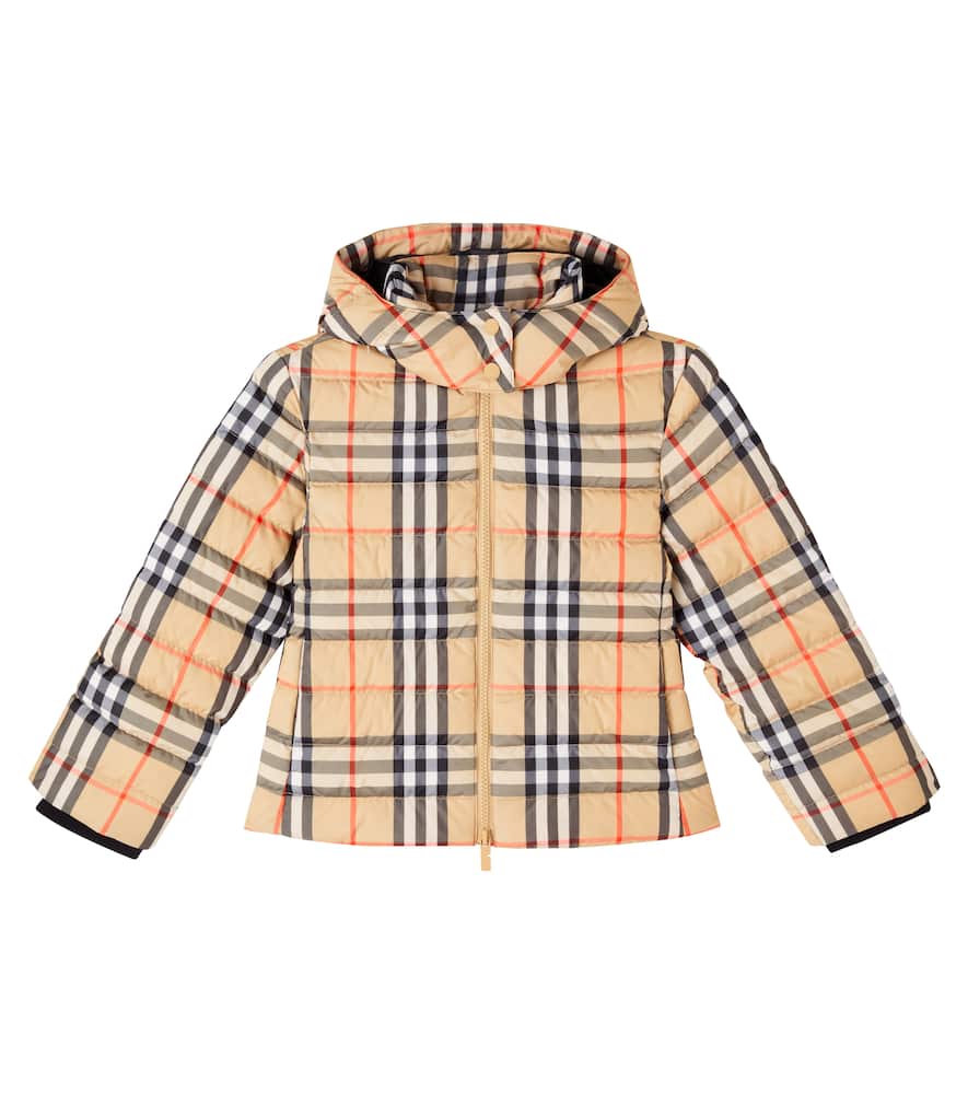 

Куртка утепленная с капюшоном Burberry Check Cecilia Burberry Kids, Sand Ip Check