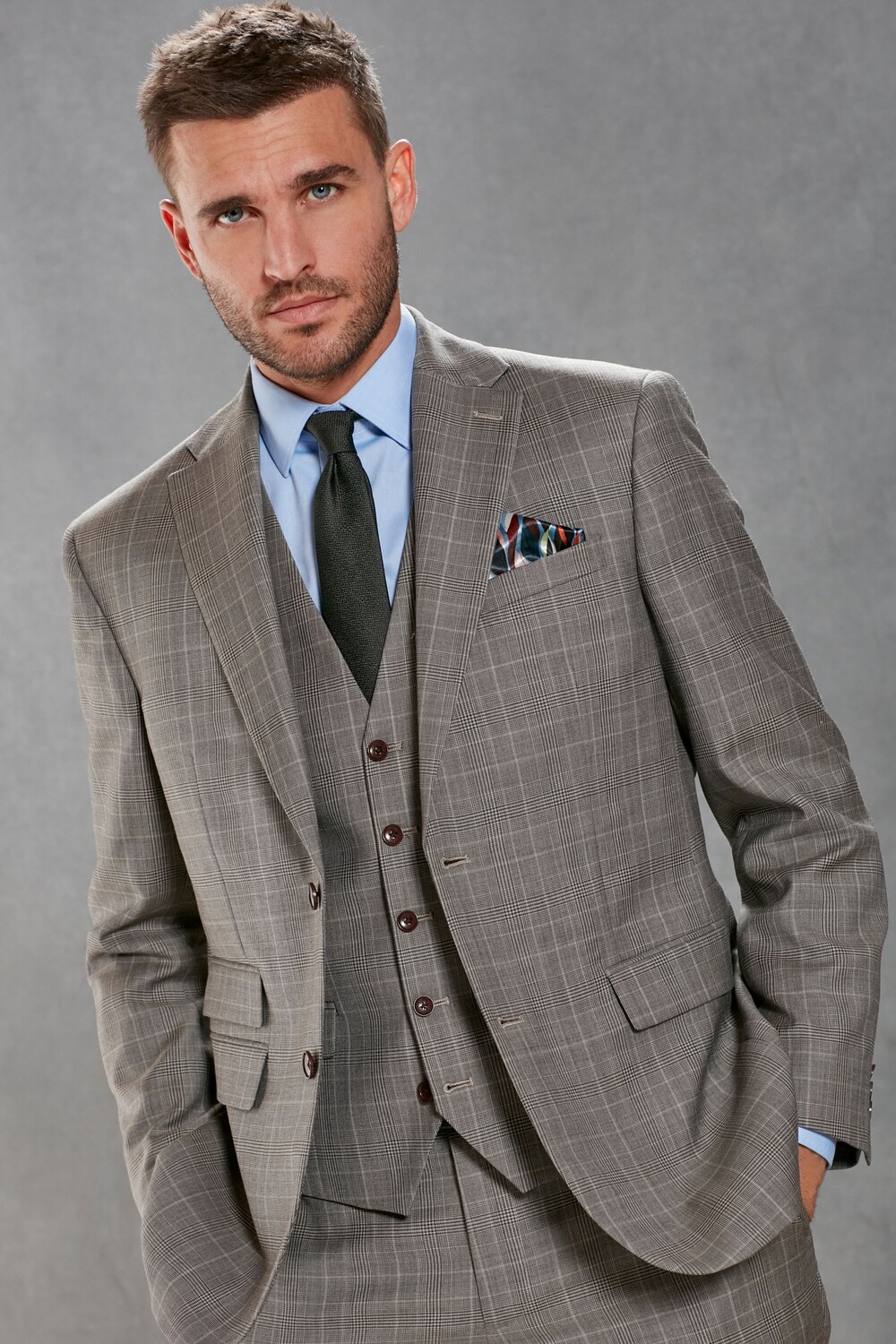 

Пиджак в клетку Signature British Fabric Next