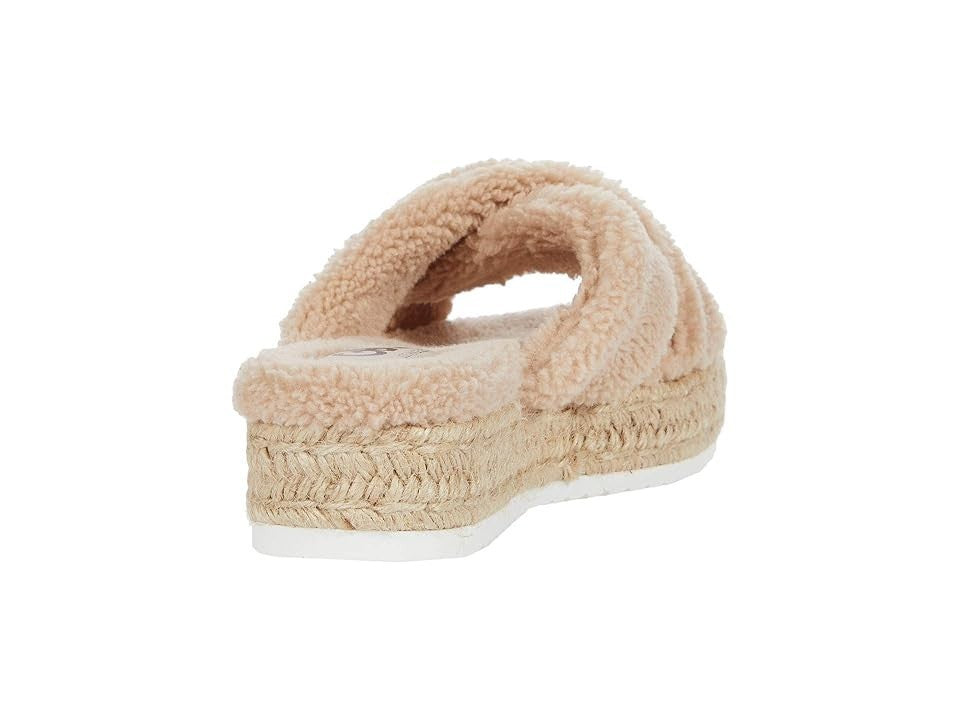 GBG Los Angeles Daphne Sandal Women's  Beige Faux Fur Espadrile JOBB1343 — фото 4