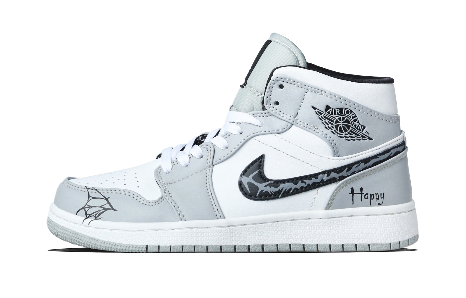 

Jordan Кроссовки Air 1 Dark Surge Abrasion Resistant Mid top Vintage Basketball Shoes Unisex Gray