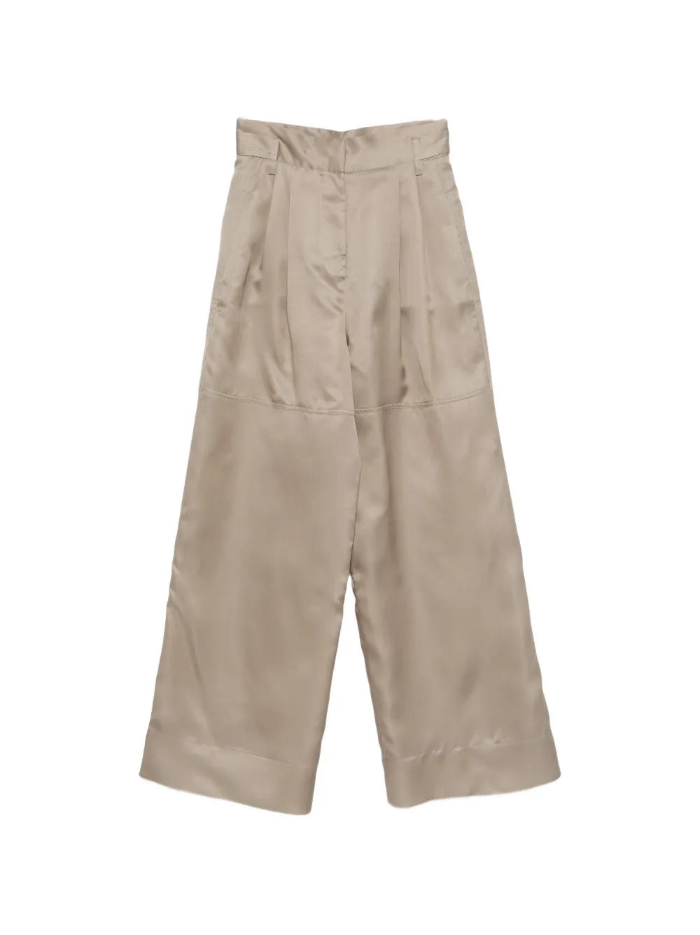 

Брюки со складками Alberta Ferretti, бежевый