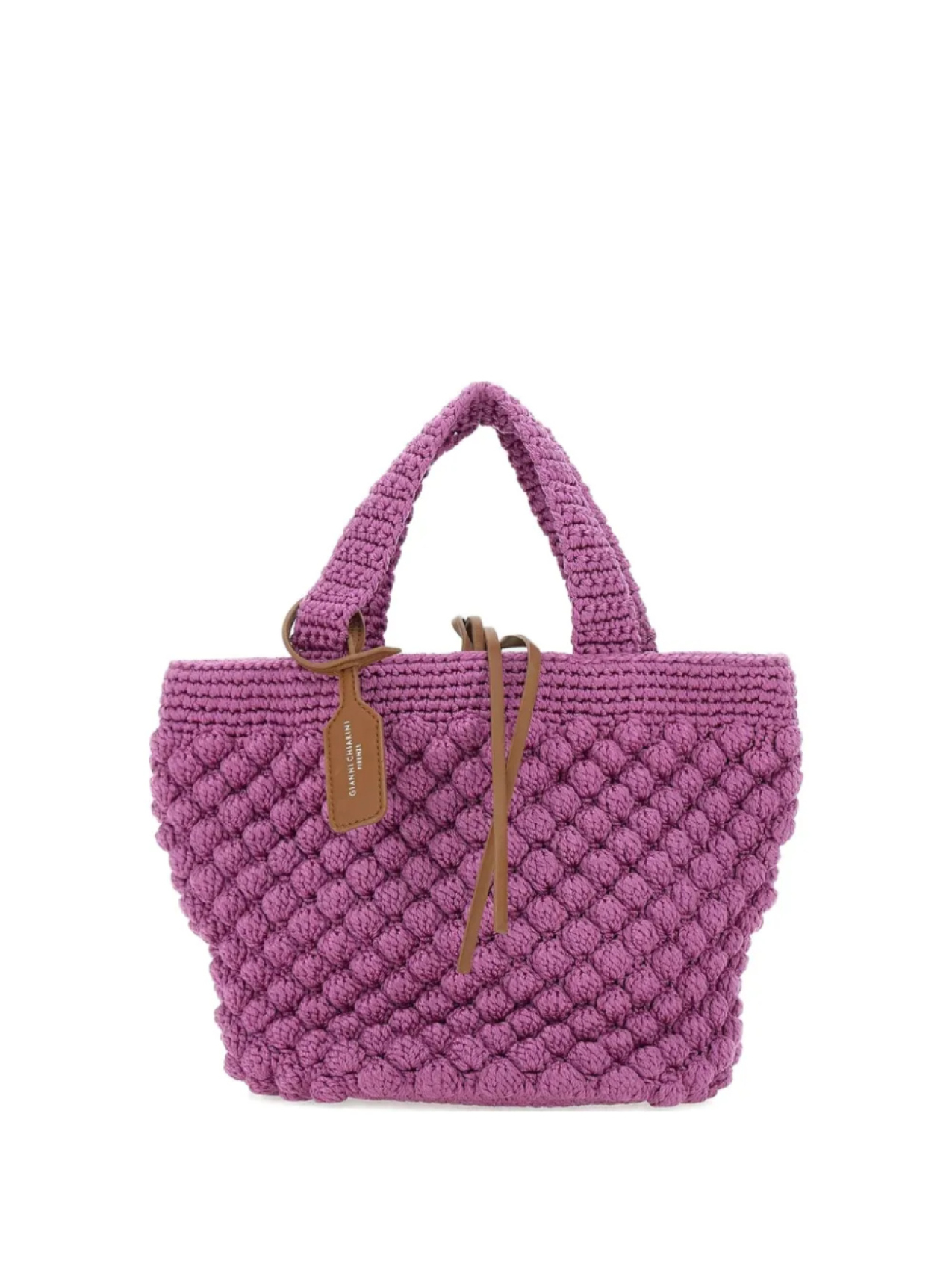 

Сумка-тоут, связанная крючком GIANNI CHIARINI, розовый