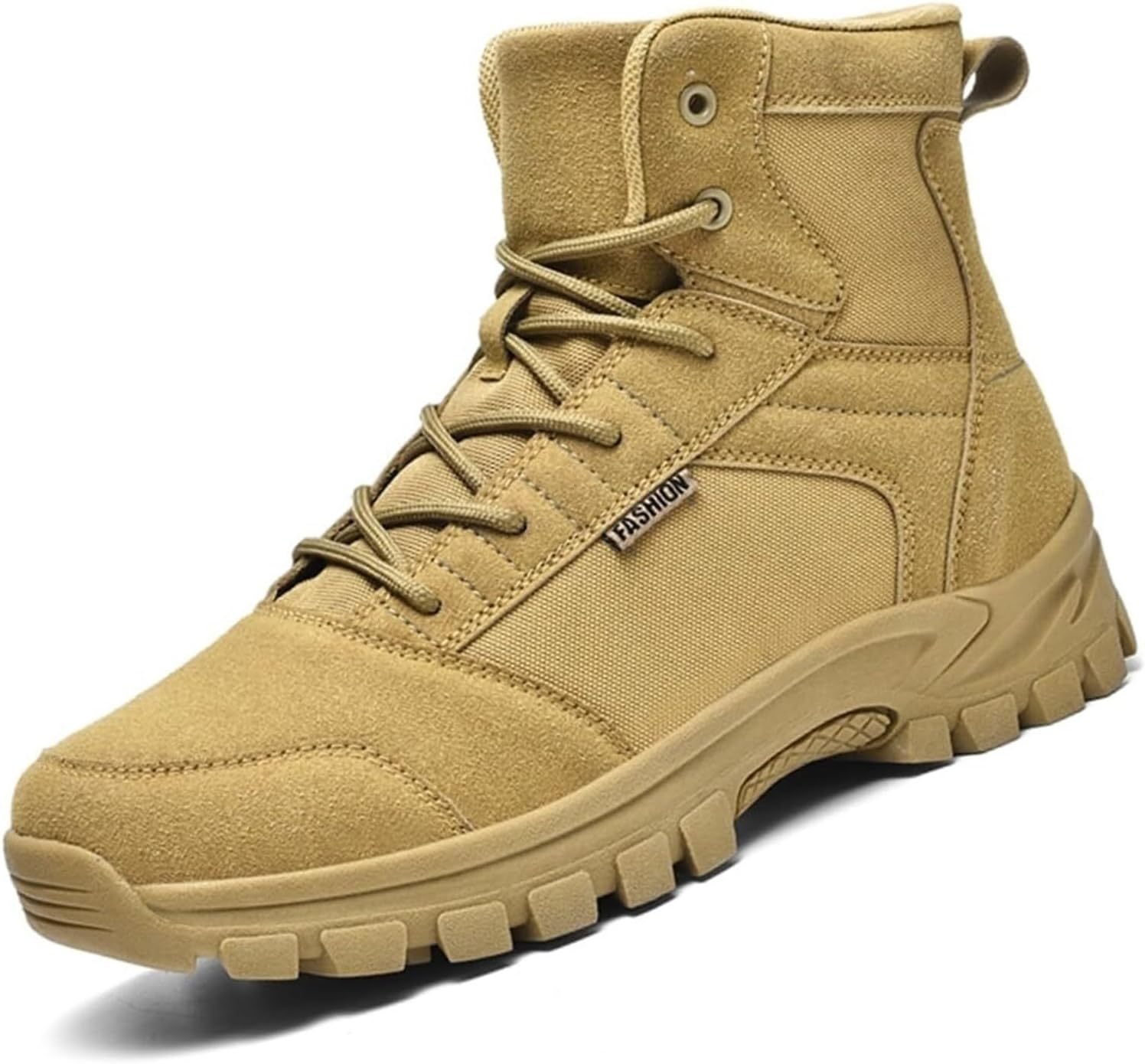 

Мужские модные дышащие армейские ботинки на шнуровке, высокие повседневные и походные ботинки, легкие туристические ботинки для мужчин Generic, желтый