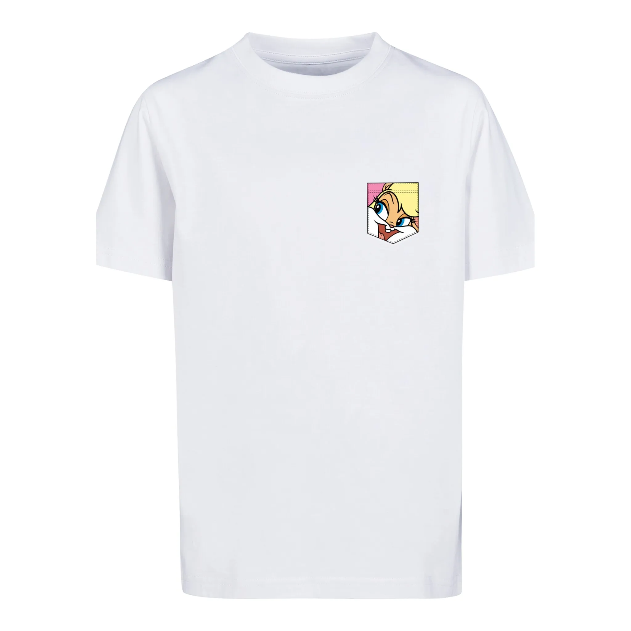 

Футболка F4NT4STIC «Looney Tunes Lola Bunny Face Faux Pocket», принт, белый