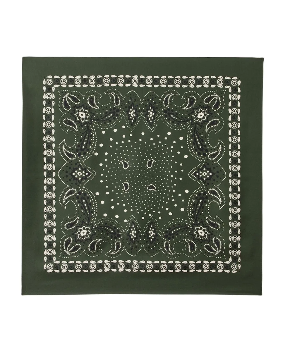 

Шелковый платок для женщин с принтом бандам Sandro, темно-зеленый