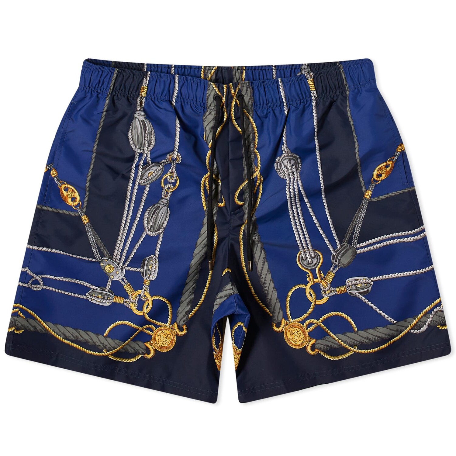 

Шорты для плавания Versace Nautical Print Swim Short, цвет Blue & Gold
