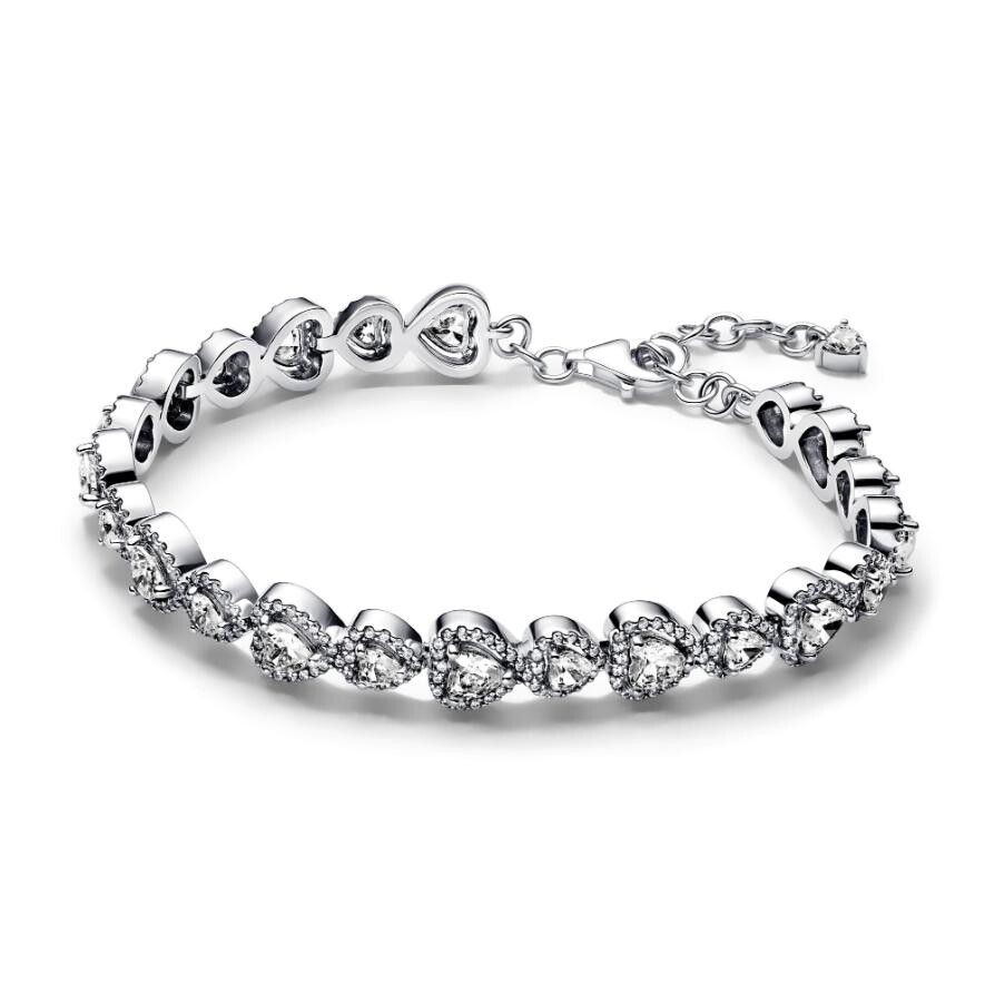 

Браслет Pandora Halo Hearts Bracelet, стерлинговое серебро