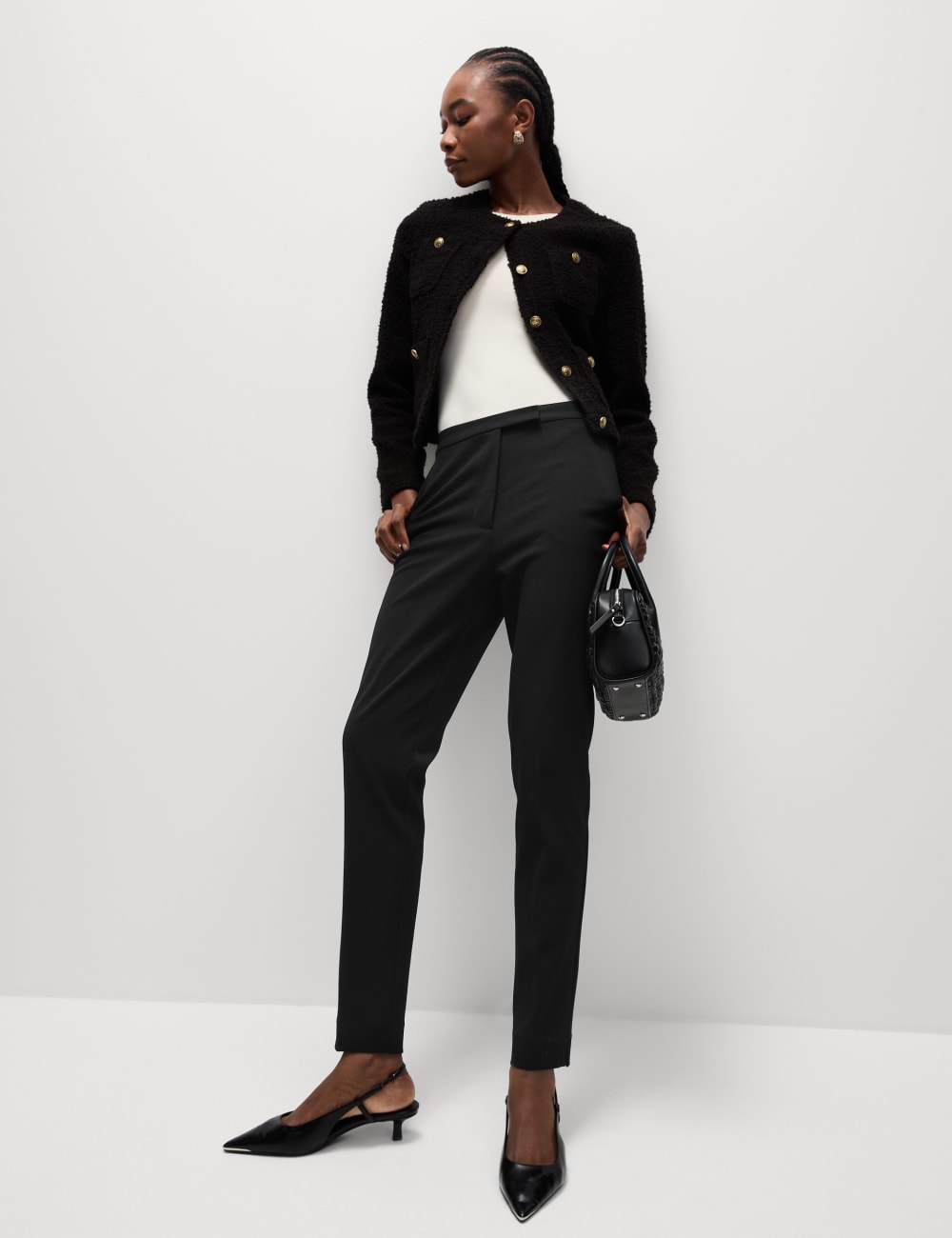 

Узкие брюки до щиколотки Grazer Marks & Spencer, черный