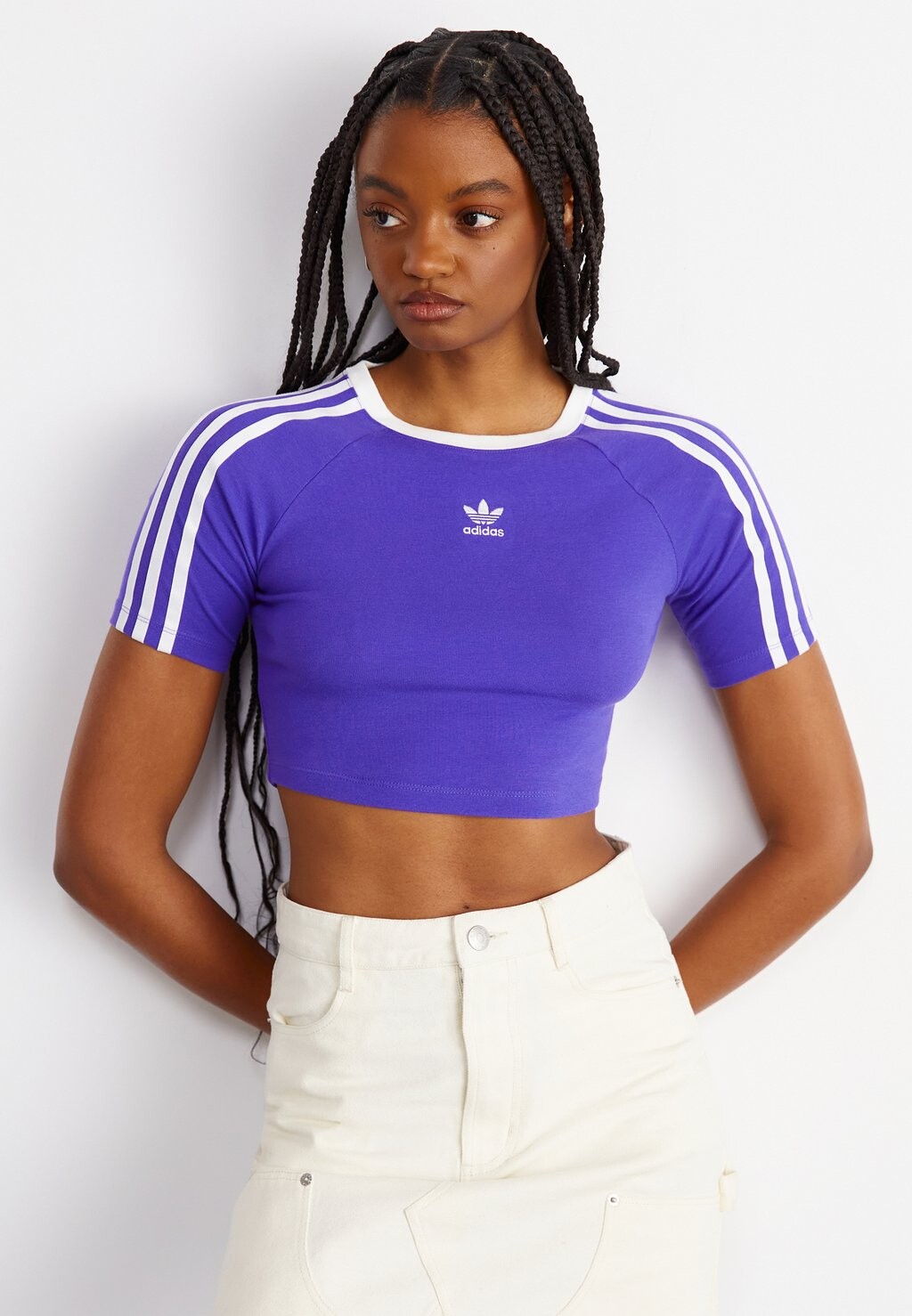 

Футболка с принтом Baby Tee adidas Originals, цвет energy ink