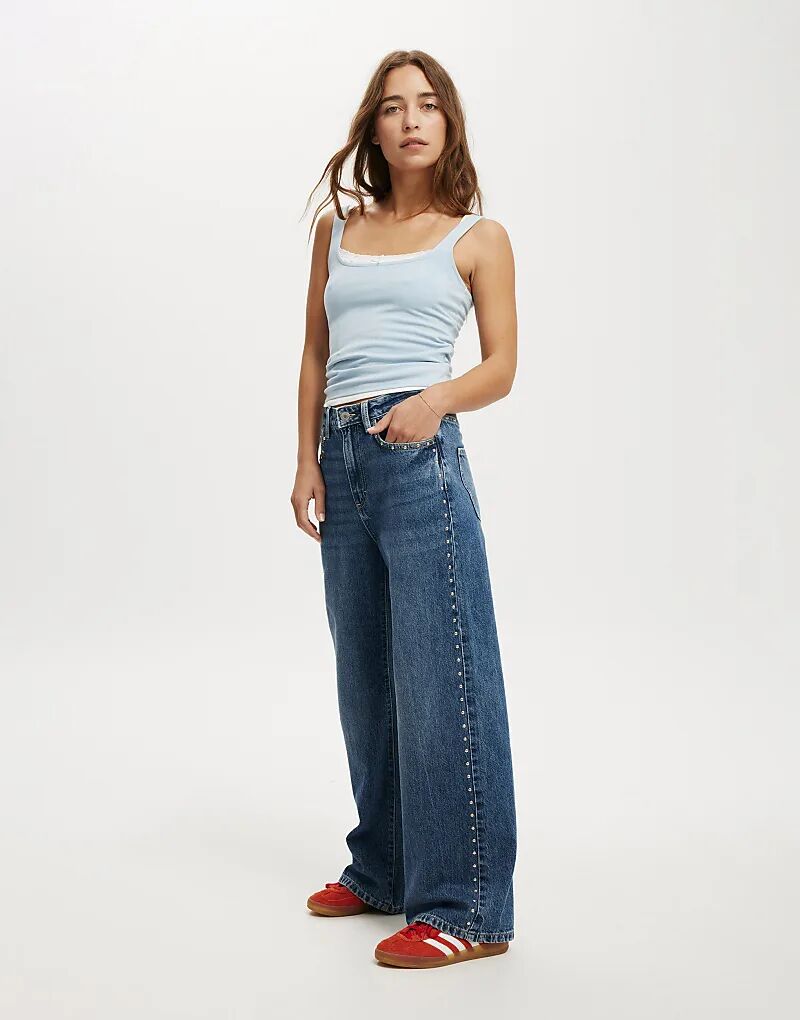 

Свободные широкие джинсы синего цвета Cotton:On