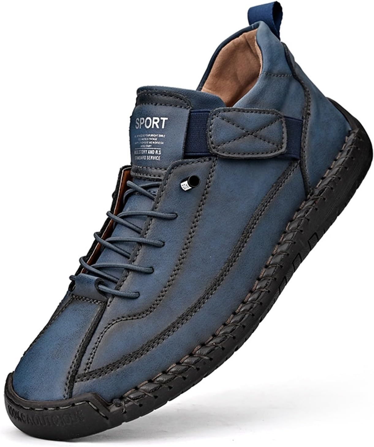 

Мужские ботинки Чукка противоскользящие, ботинки до щиколотки, лоферы, повседневные ботинки, модные кроссовки, обувь для прогулок и вождения Dmgyck, синий