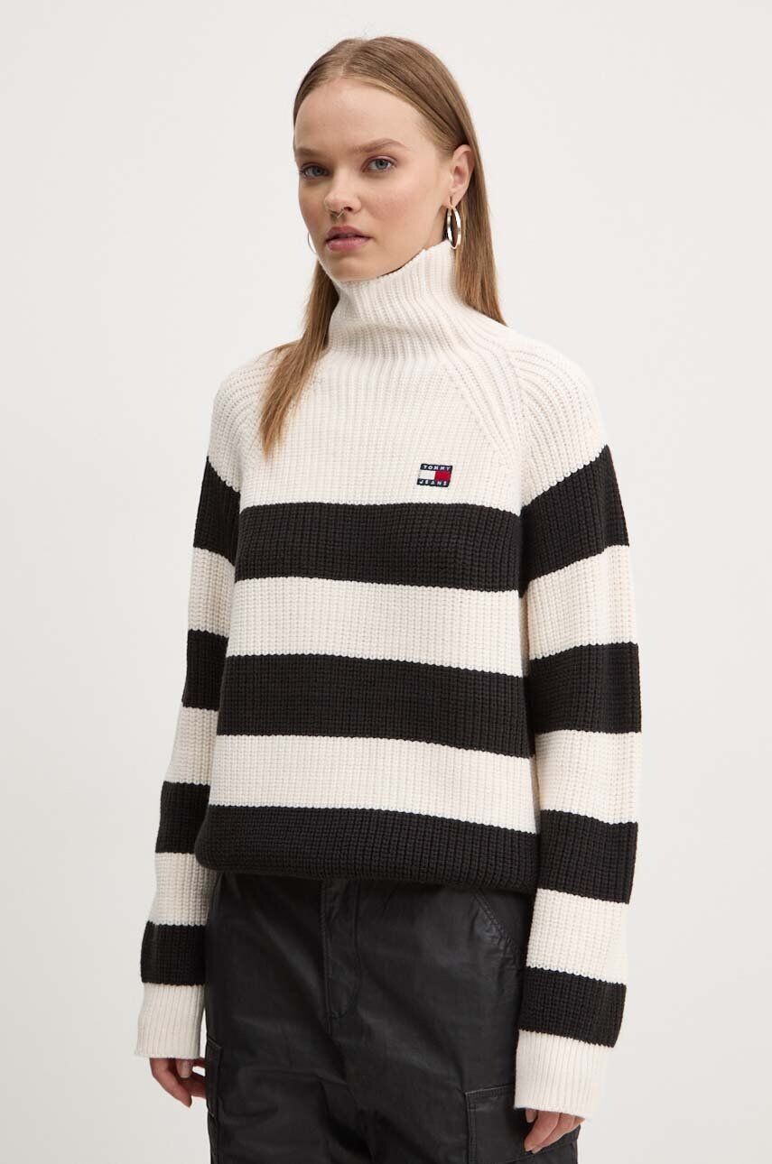 

Свитер Tommy Jeans из смесовой шерсти, бежевый