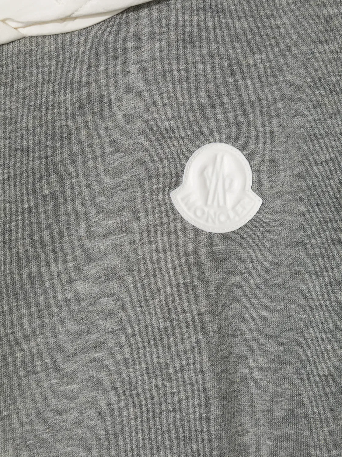 Хлопковое худи на молнии Moncler, серый — фото 3