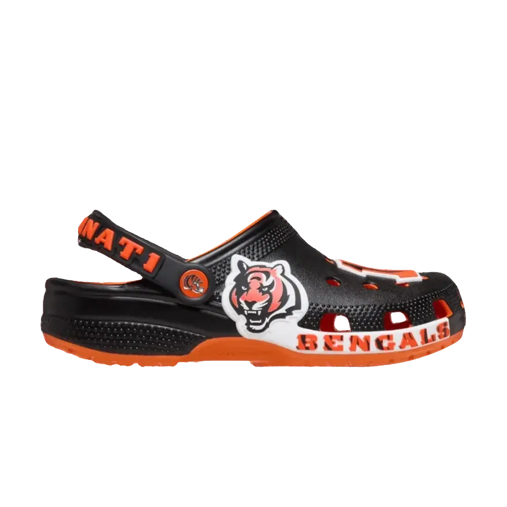Кроксы с принтом NFL x Crocs Classic Clog Big Kid Crocs, Cincinnati Bengals