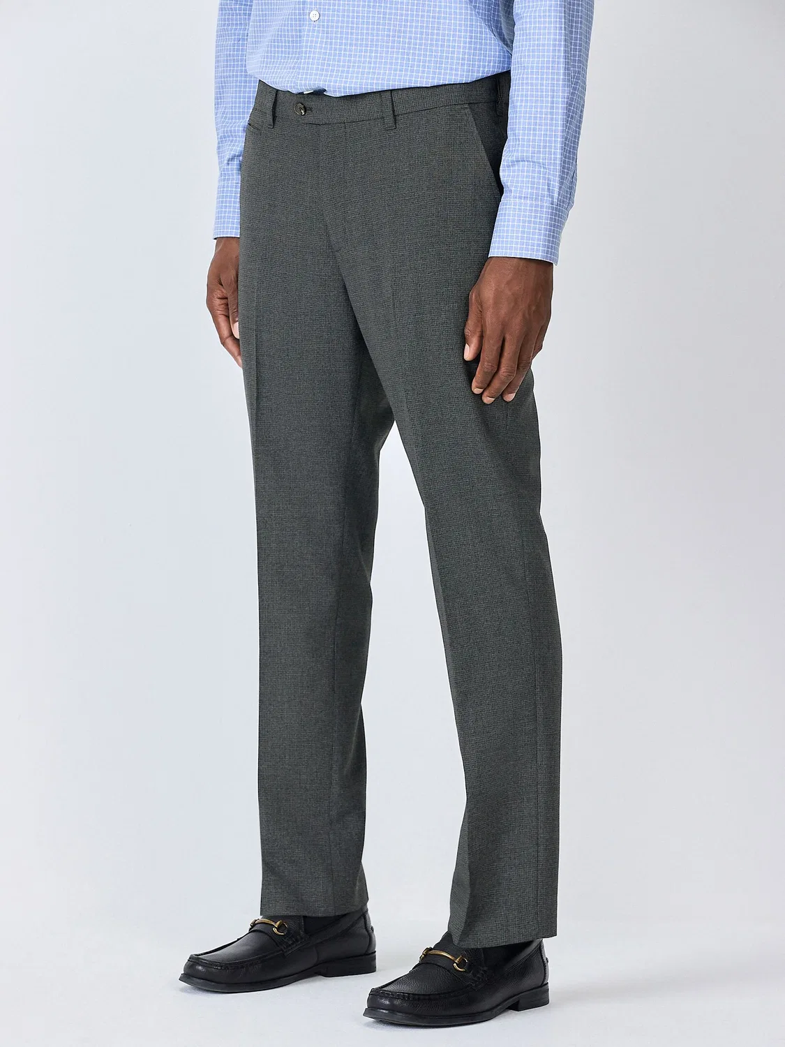 Брюки с посадкой Slim Fit, с внутренней эластичной резинкой на поясе Next, угольно-серый