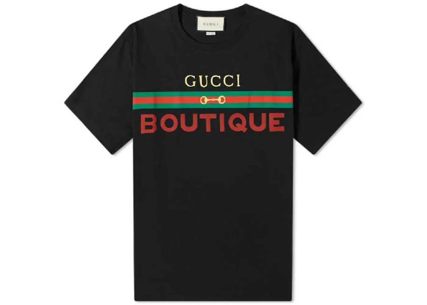 Мужская футболка с принтом Gucci Boutique Print T-shirt, Black