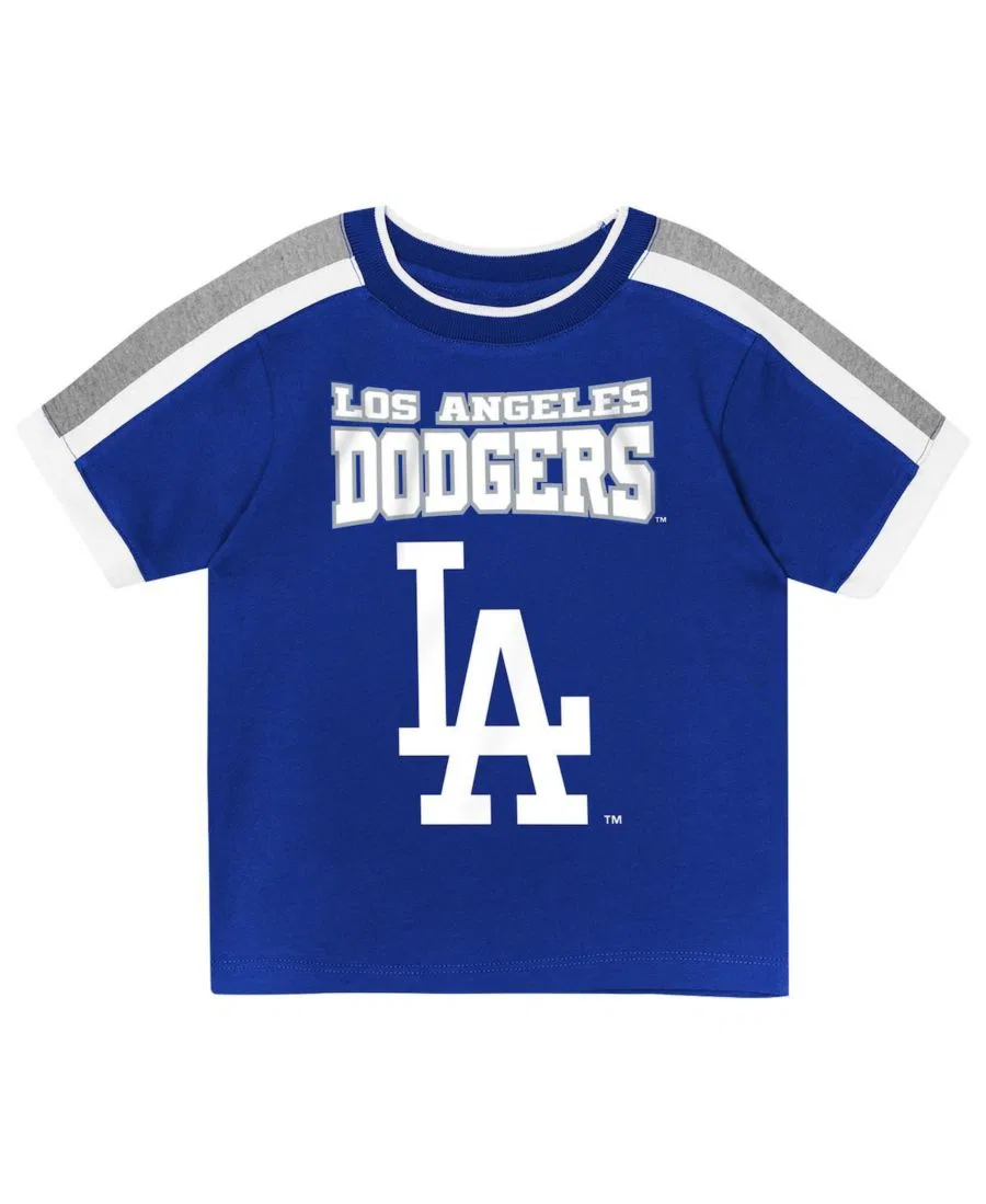 Комплект футболки и шорт с принтом Los Angeles Dodgers Outerstuff, Royal — фото 2