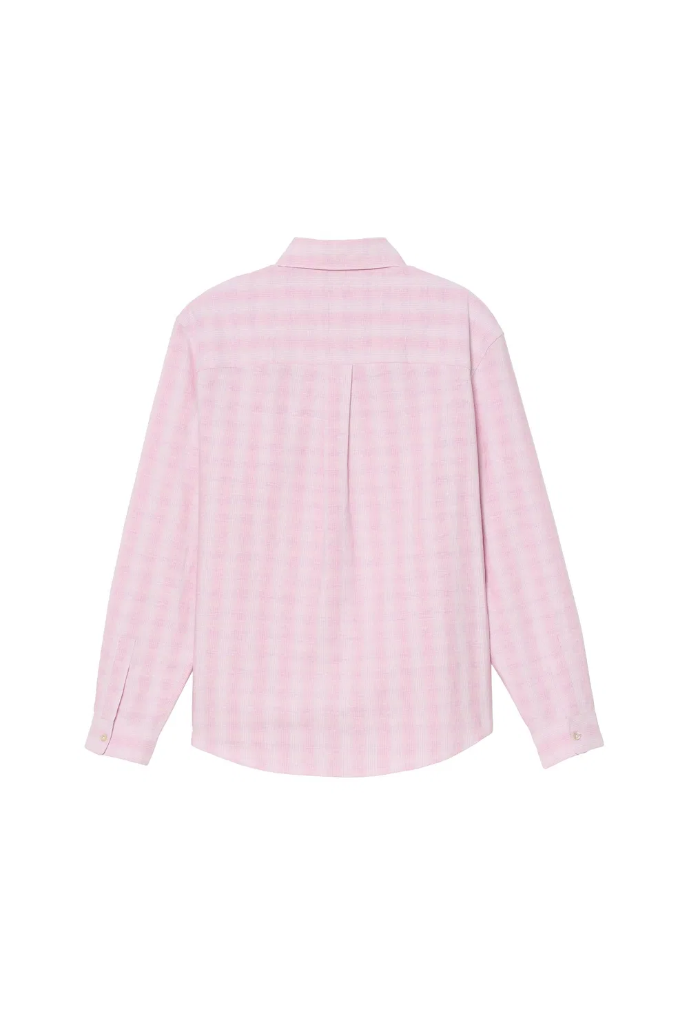 Рубашка в клетку из хлопка и льна ZARA, Pastel Pink — фото 4