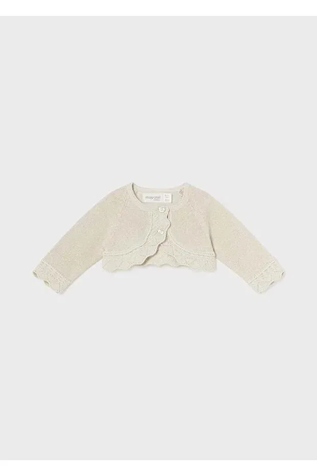 Детский кардиган для девочек хлопковый 307 Mayoral, Beige