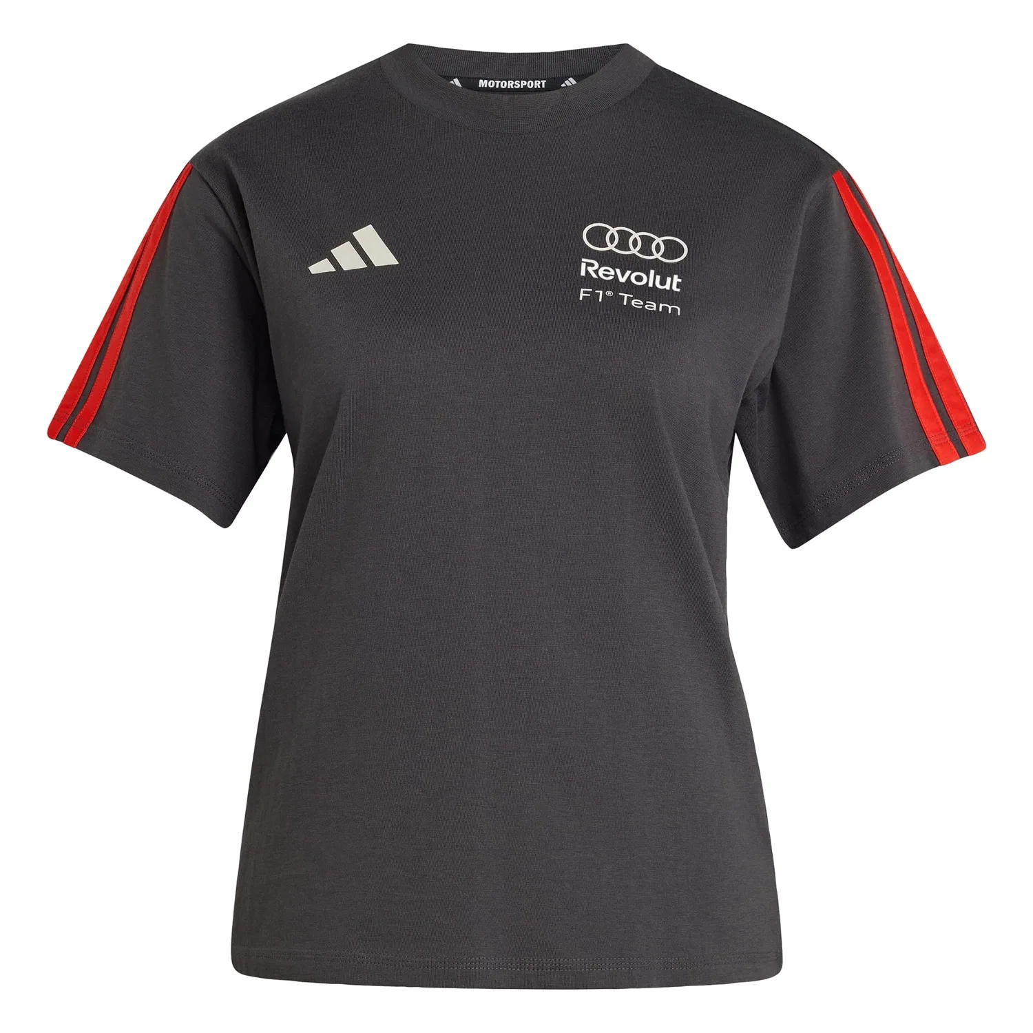 Женская футболка с принтом Audi Revolut F1 Team Dna adidas, Utility Black — фото 3