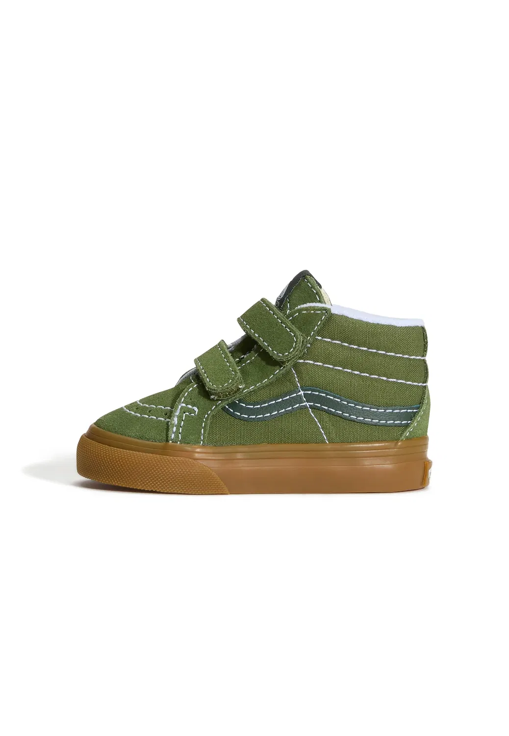 Кроссовки Sk8-Mid reissue на липучке. Унисекс - высокие кроссовки Vans, Dark Green