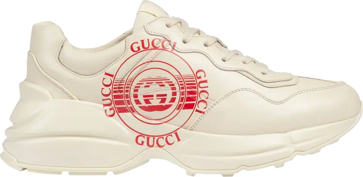 Кроссовки Gucci Wmns Rhyton Gucci Disk Print - Ivory, кремовый