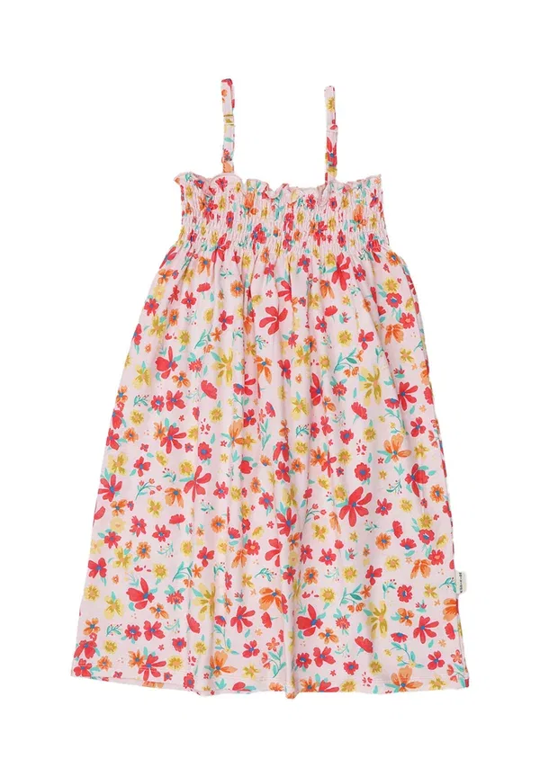 Платье с цветочным принтом Flower garden-sleeveless dress Walkiddy, Pink, розовый — фото 2
