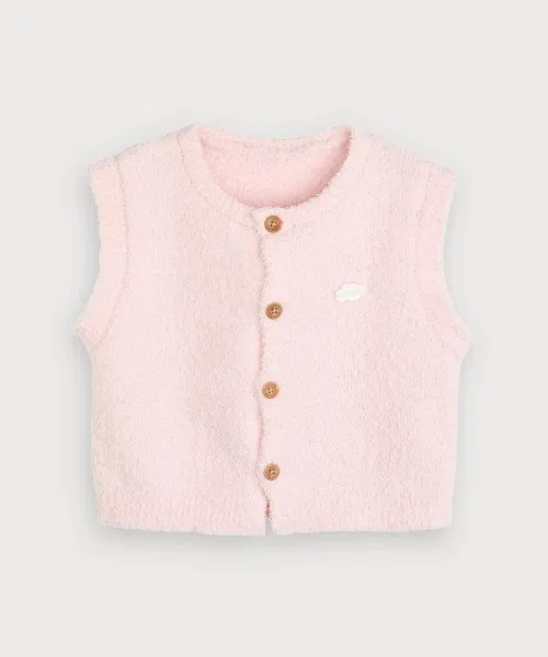 Детский шерстяной жилет без рукавов, модель M254JJN07P, moimoln, Pink