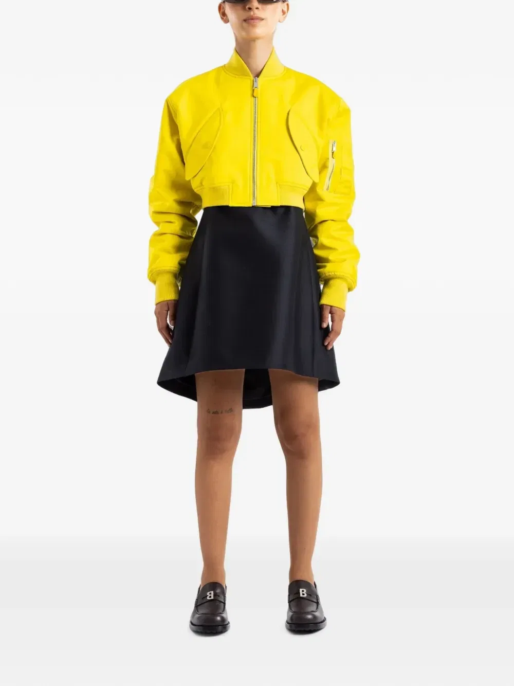 Укороченная куртка-бомбер желтого цвета Balenciaga — фото 2